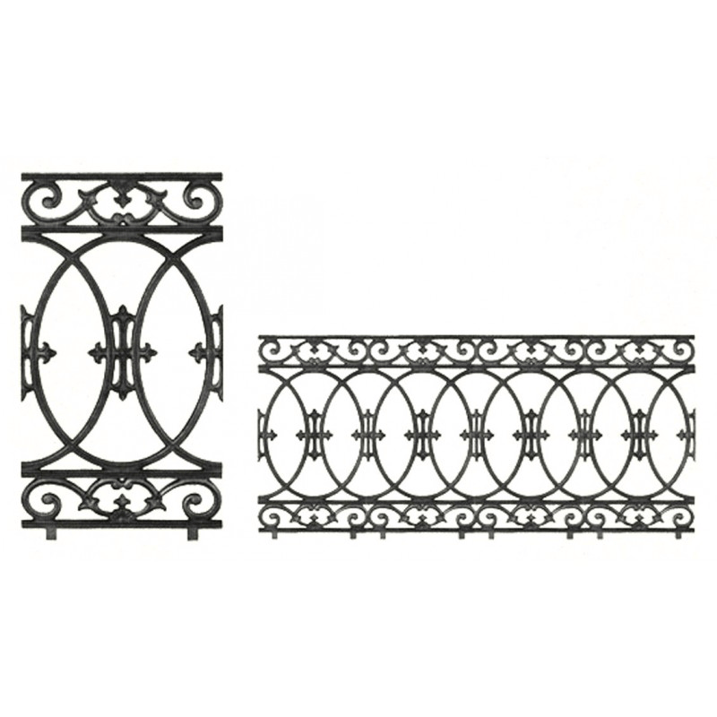 Cast Balustrade Railing CADCR0286